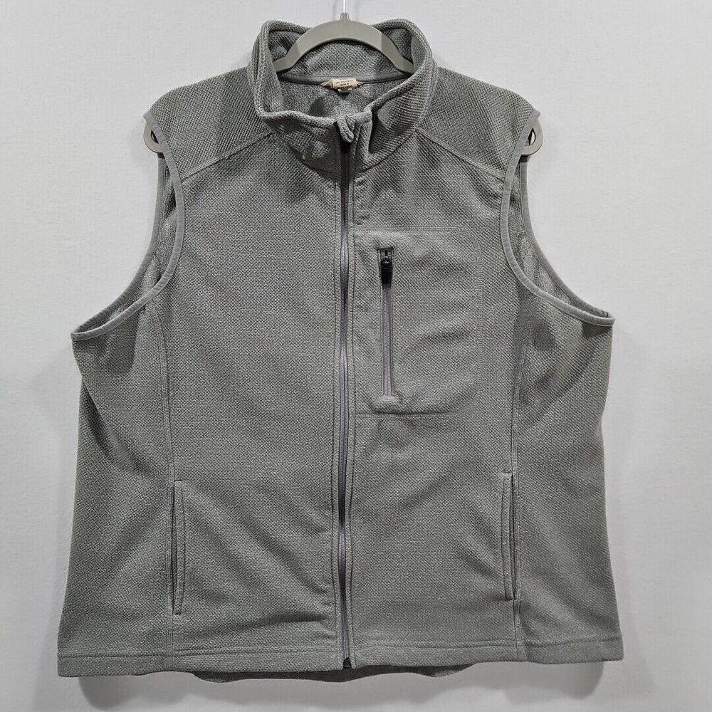 Duluth Trading Co Park Point Vest Womens 2XL Gray Fleece Full Zip Pockets 76770